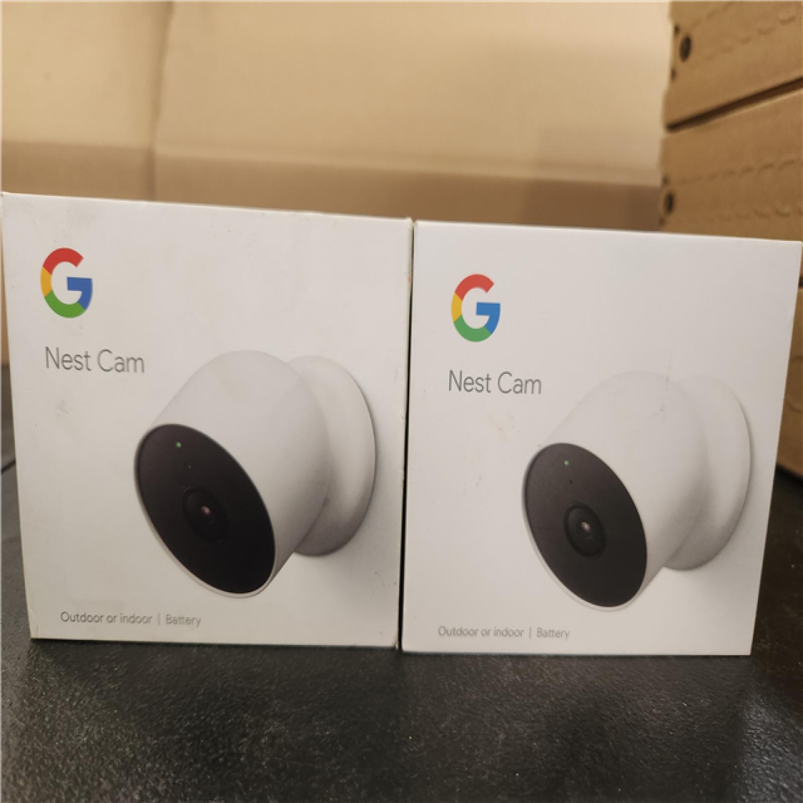 Phoenix AS-IS Google Nest Indoor/Outdoor Wireless Smart Security Camera (Battery) 2-Pack