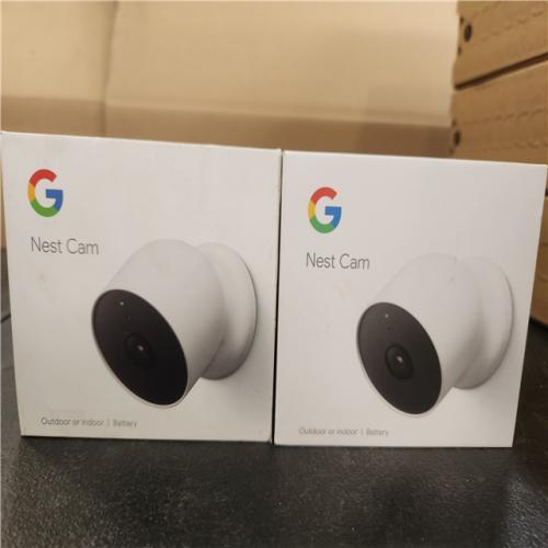 Phoenix AS-IS Google Nest Indoor/Outdoor Wireless Smart Security Camera (Battery) 2-Pack