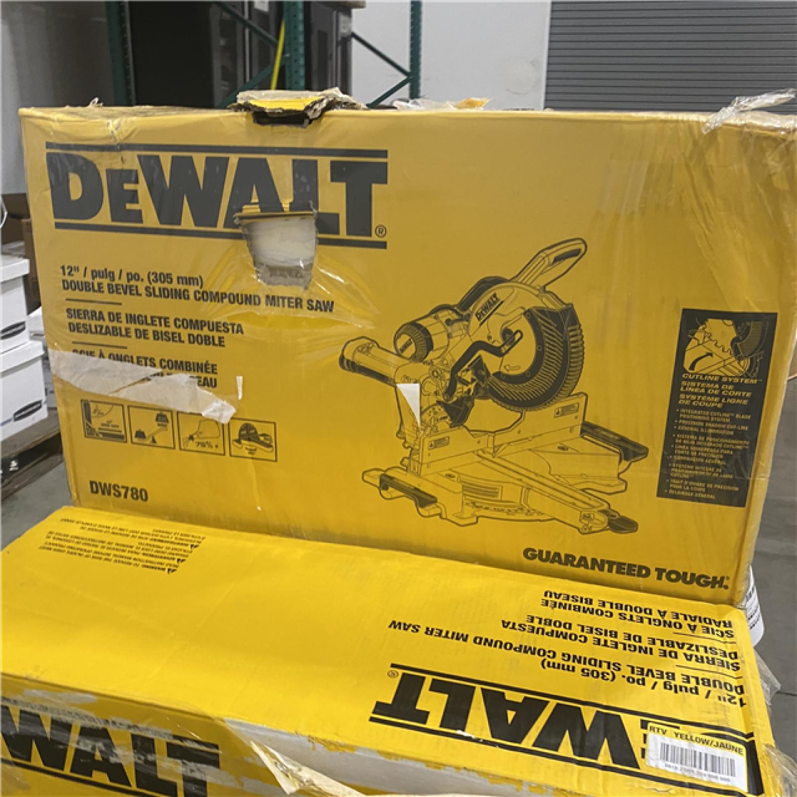 Dallas Location - NEW- DEWALT 15 Amp Corded 12 in. Double Bevel Sliding Compound Miter Saw