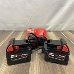 AS-IS Milwaukee M18 18-Volt Lithium-Ion XC Starter Kit with Two 5.0Ah Batteries and Charger