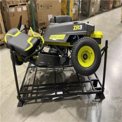 DALLAS LOCATION - AS-IS RYOBI ZR3 80V HP Brushless Battery Cordless Electric 42 in. Zero Turn Riding Lawn Mower