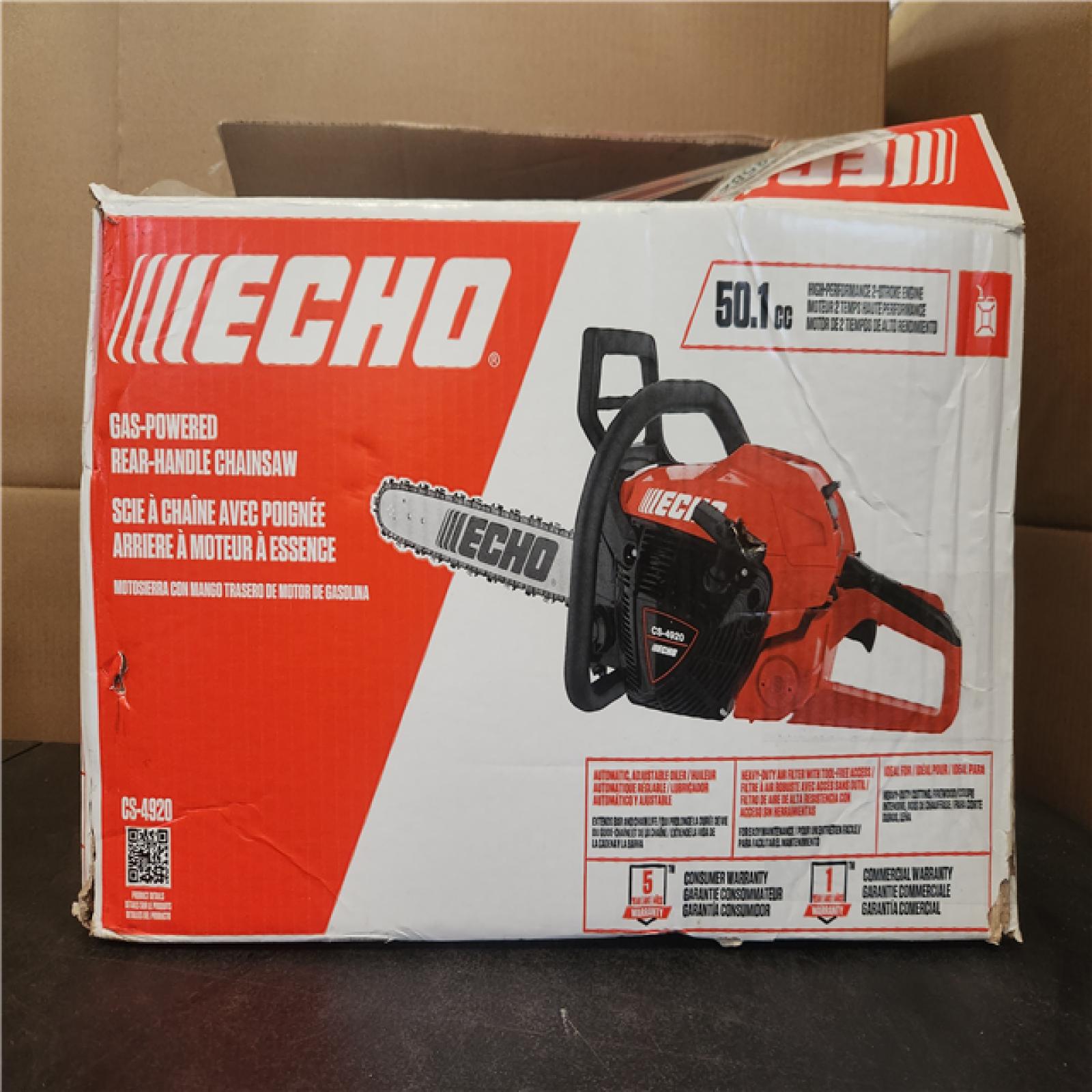 Phoenix LIKW NEW ECHO 20 in. 50.1 cc 2-Stroke Gas Rear Handle Chainsaw