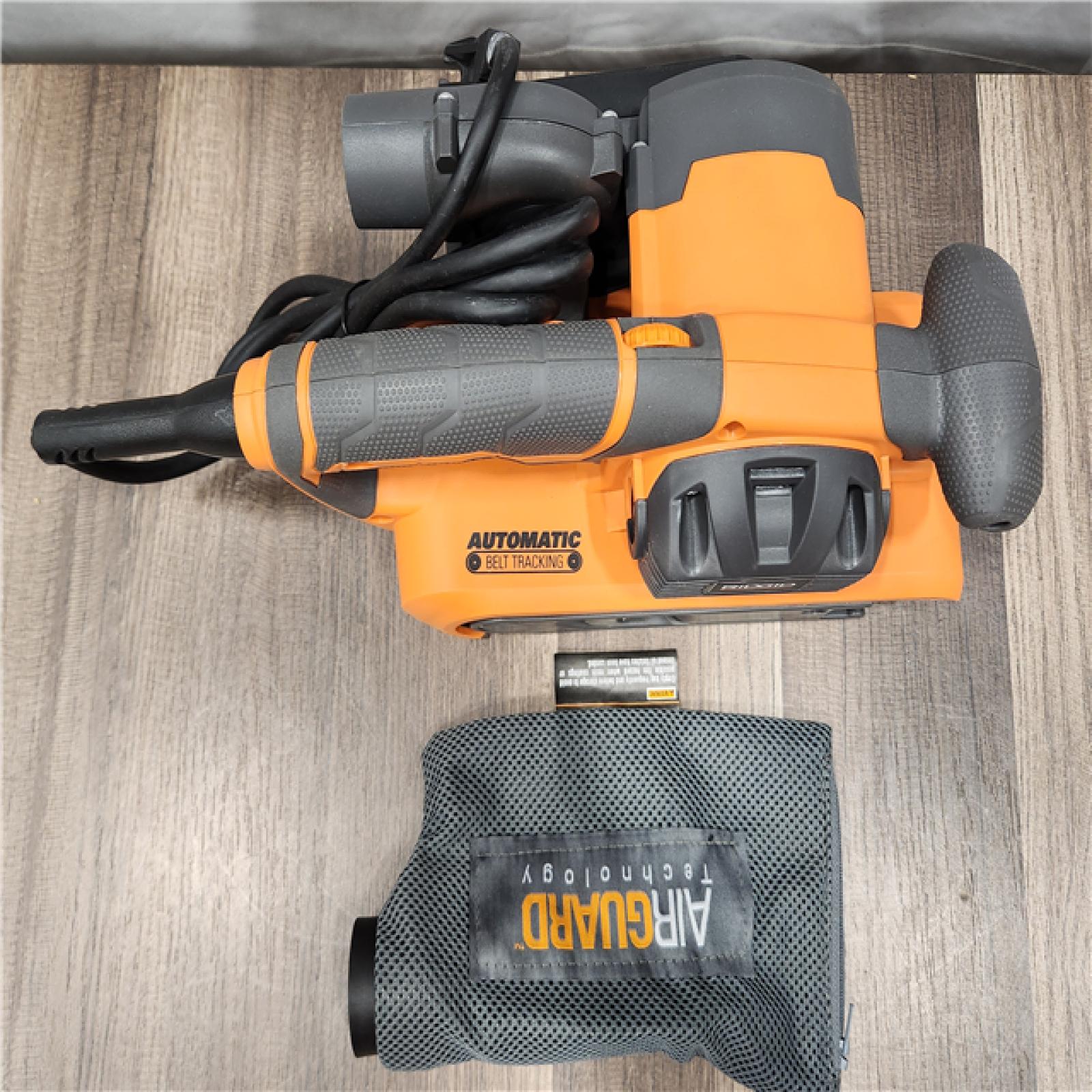 RIDGID 6.5 Amp Corded 3 in. x 18 in. Heavy-Duty Variable Speed Belt Sander with AIRGUARD Technology