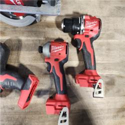 HOUSTON LOCATION - AS-IS MILWAUKEE 4 TOOL COMBO KIT W/ (2) BATTERY & CHARGER