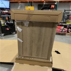 DALLAS LOCATION - Glacier Bay Tobana 42 in. Single Sink Weathered Tan Bath Vanity with White Engineered Marble Top (Assembled)