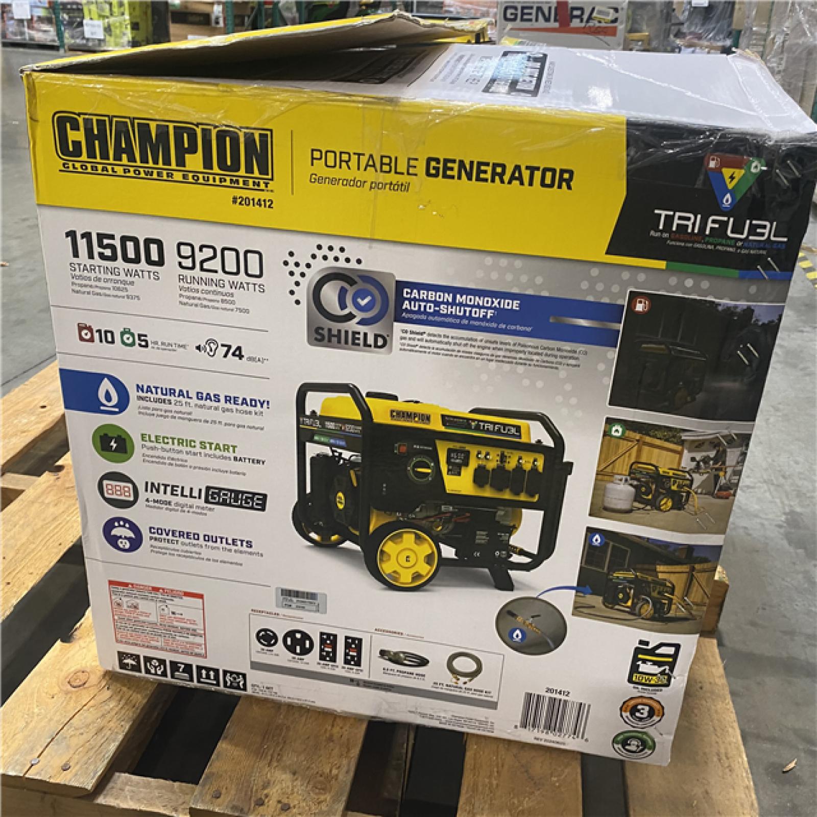 Dallas Location - As-Is Champion Power Equipment 11 500/9200-Watt Portable Generator