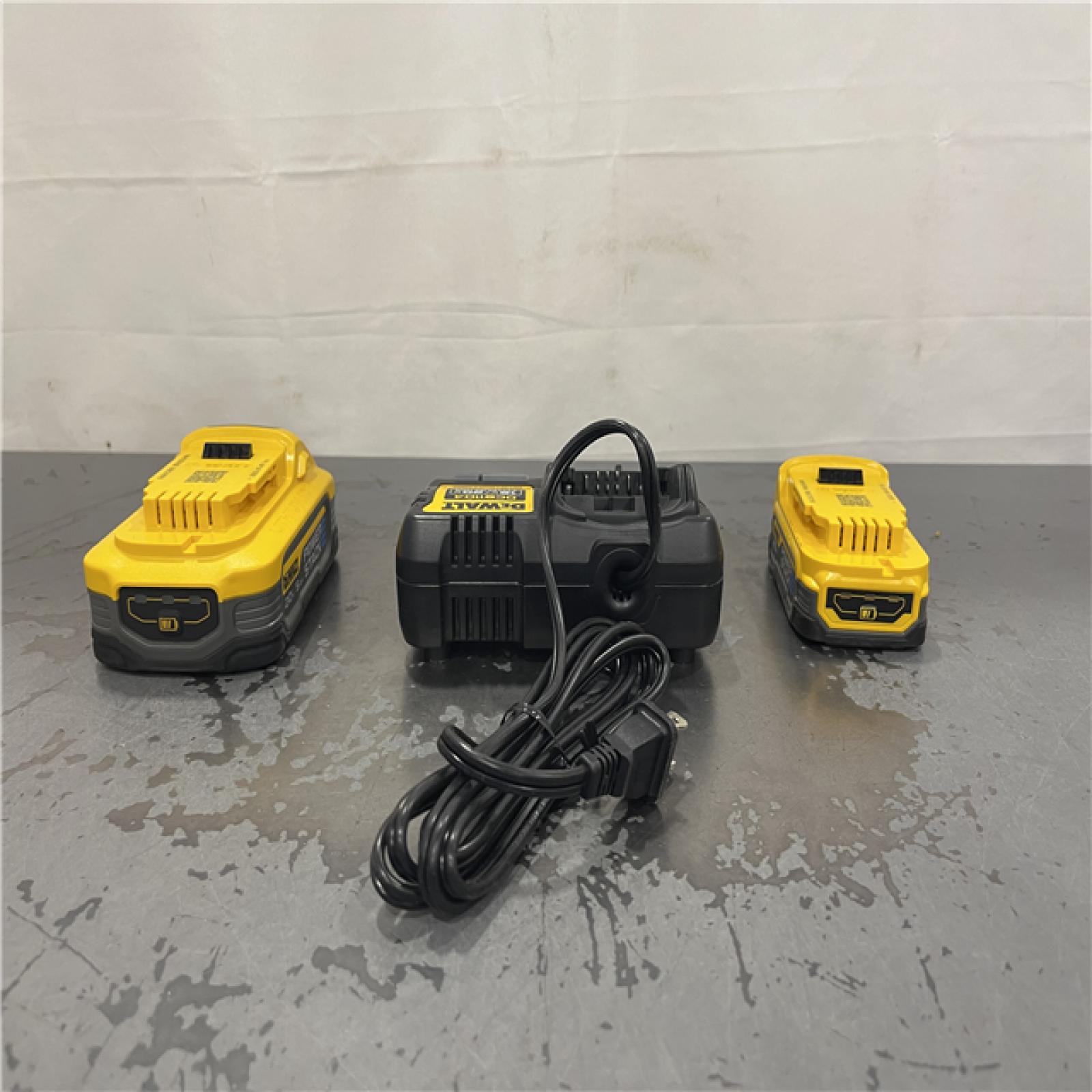 AS-IS- Dewalt 20V MAX POWERSTACK Lithium-Ion Batteries and Charger Starter Kit (1.7 Ah/5 Ah) -