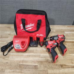 HOUSTON LOCATION - AS - IS Milwaukee 2 Tool Combo Kit W/ (2) Battery & Charger