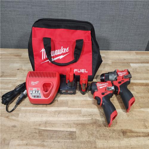 HOUSTON LOCATION - AS - IS Milwaukee 2 Tool Combo Kit W/ (2) Battery & Charger