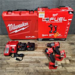 HOUSTON LOCATION - AS-IS (APPEARS LIKE NEW) Milwaukee FUEL 18V Lithium-Ion Brushless Cordless Hammer Drill and Impact Driver Combo Kit