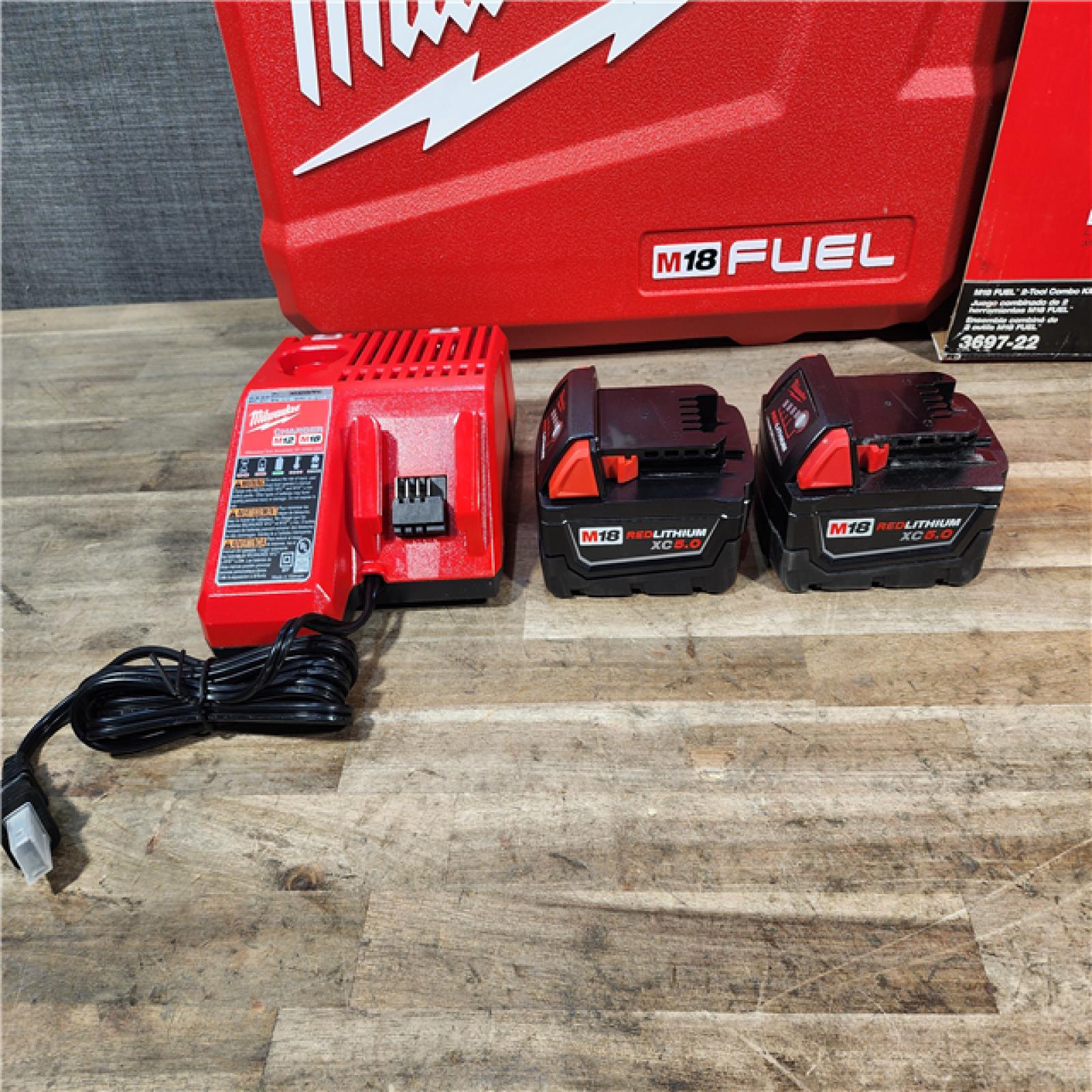 HOUSTON LOCATION - AS-IS (APPEARS LIKE NEW) Milwaukee FUEL 18V Lithium-Ion Brushless Cordless Hammer Drill and Impact Driver Combo Kit