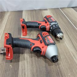 AS-IS Milwaukee M18 18V Cordless Brushed 2 Tool Drill/Driver and Impact Driver Kit