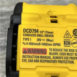 AS-IS DEWALT Atomic 20V Lithium-Ion Cordless Compact 1/2 in. Drill/Driver Kit