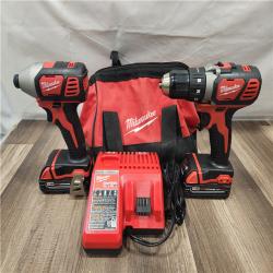 AS-IS- Milwaukee 18V Cordless Brushed 2-Tool Drill/Driver and Impact Driver Kit