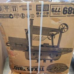 Phoenix AS-IS Char-Griller Texas Trio 4-Burner Dual Fuel Grill with Smoker in Black