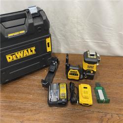 AS-IS DEWALT DCLE34030G 20V MAX XR Lithium-Ion Cordless 3X 360 Green Beam Line Laser (Tool Only)