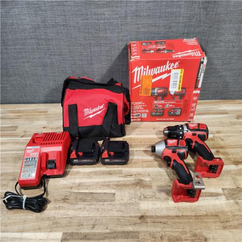 HOUSTON LOCATION - AS-IS Milwaukee 18V Lithium-Ion Cordless Drill Driver/Impact Driver Combo Kit