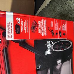 HOUSTON LOCATION - AS-IS (NEW) Milwaukee M18 FUEL Brushless Cordless 21 in. Walk Behind Dual Battery Self-Propelled Mower Kit W/ (2) FORGE HD12.0 BATTERY & RAPID CHARGER