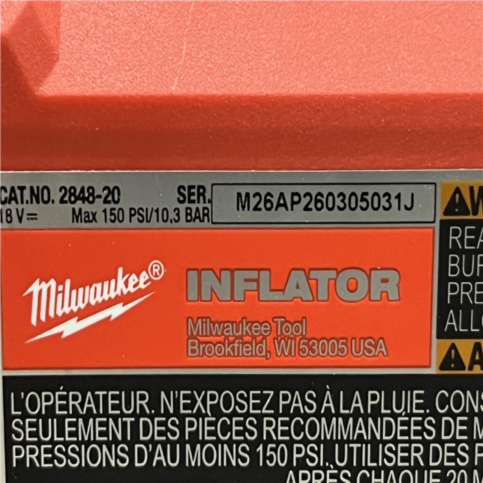 AS-IS Milwaukee 18-Volt Lithium-Ion Cordless Electric Portable Inflator (Tool-Only)
