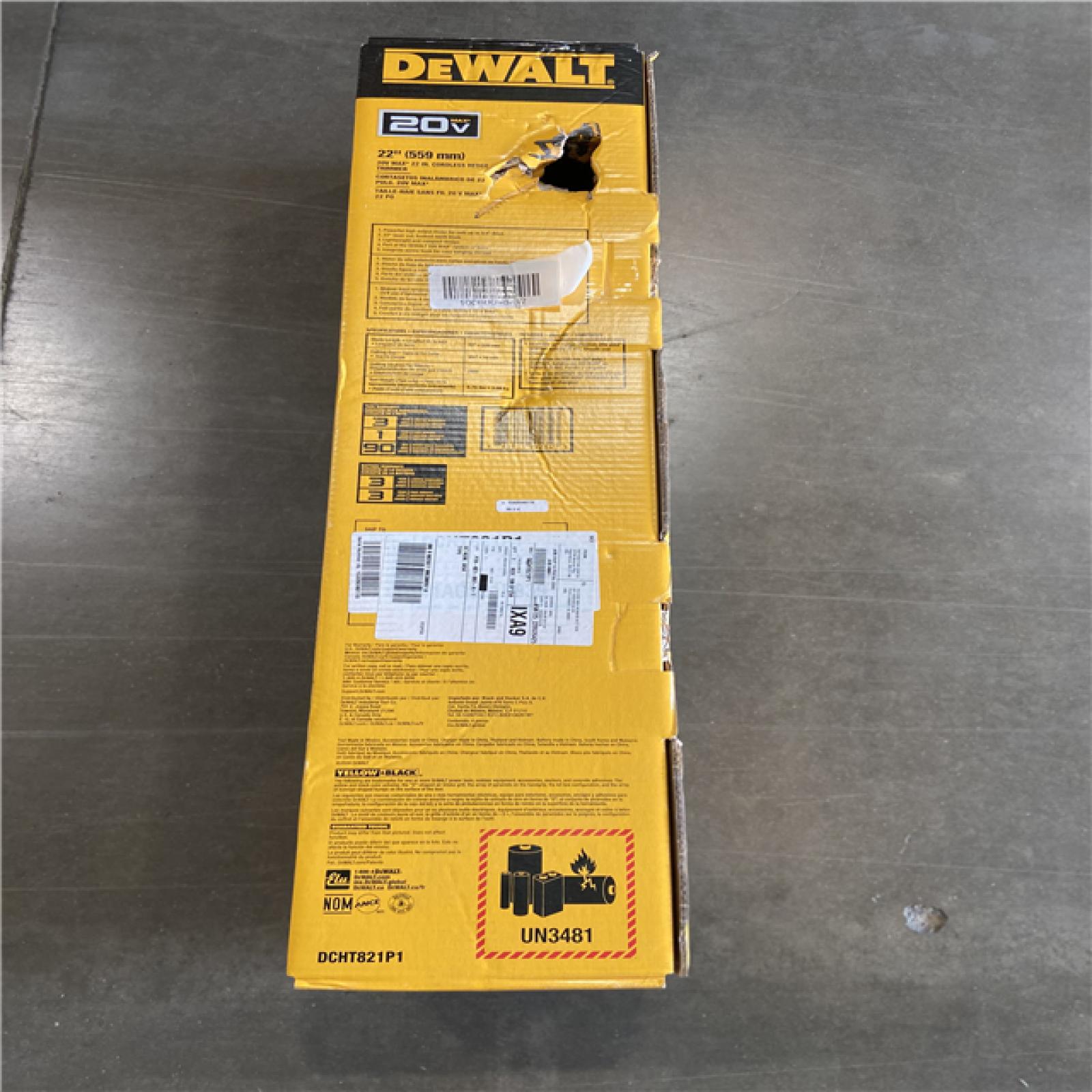 AS-IS - DEWALT 20V MAX 22 in. Cordless Battery Powered Hedge Trimmer with 5 Ah Battery Pack and Charger