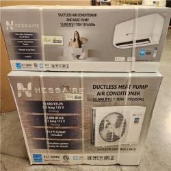 Phoenix NEW Hessaire DIY 22 SEER2 12 000 BTU Wi-Fi 1-Ton Ductless Mini Split Air Conditioner and Heat Pump Variable Speed Inverter-115-Volt (SEALED)
