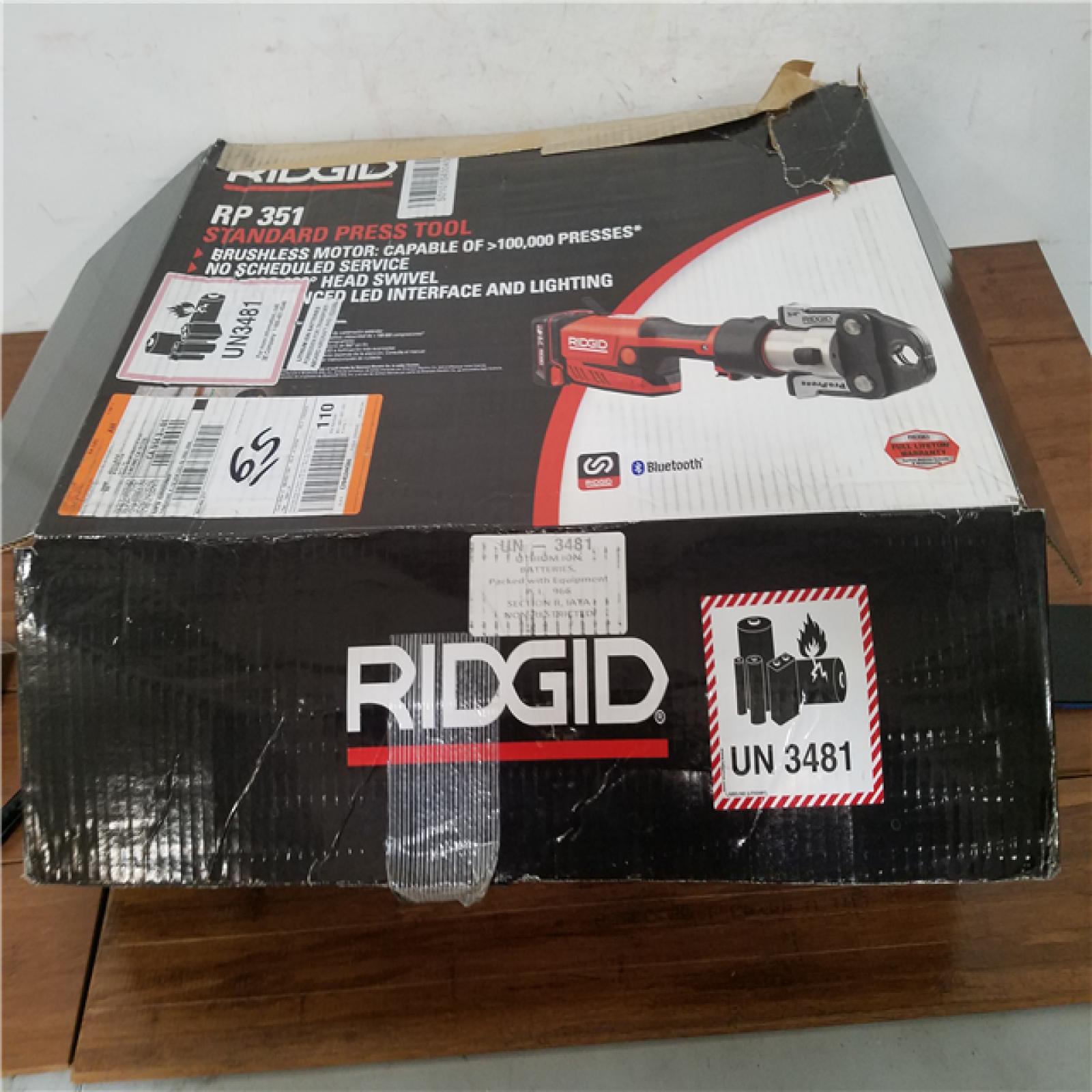 California NEW Ridgid RP351 Stardard Press Tool  Includes (2) Batteries & Hard Case