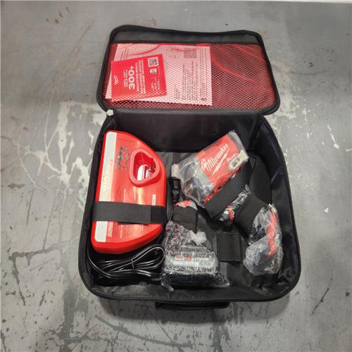 AS-IS- Milwaukee FUEL 12V Li-Ion Brushless Cordless Stubby 3/8 in. Impact Wrench Kit W/(1) 5.0 Ah High Output Battery