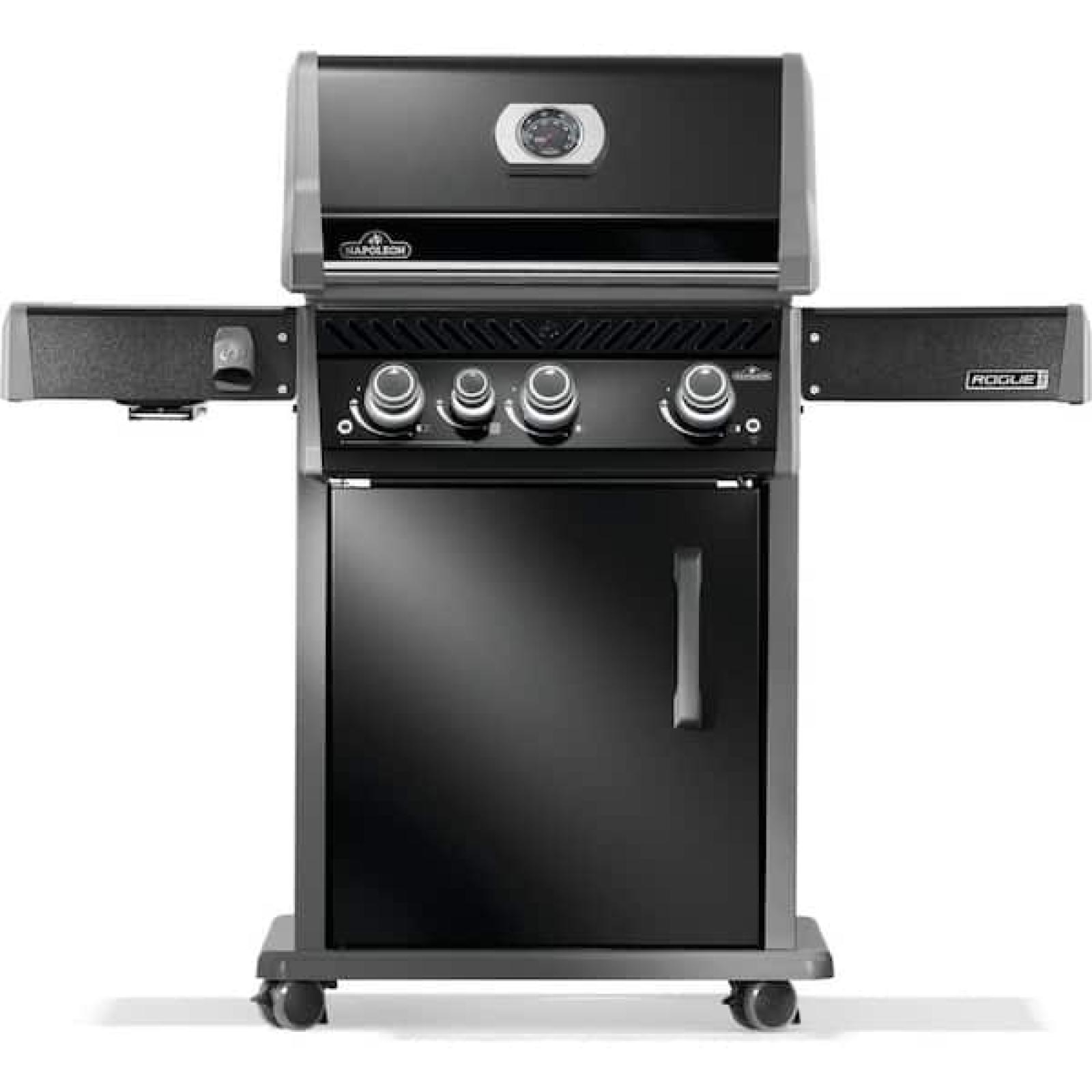 Phoenix LIKE NEW NAPOLEON Rogue PRO 425 3-Burner Propane Gas Grill with Infrared Side Burner in Black with Cast Iron Cooking Grids