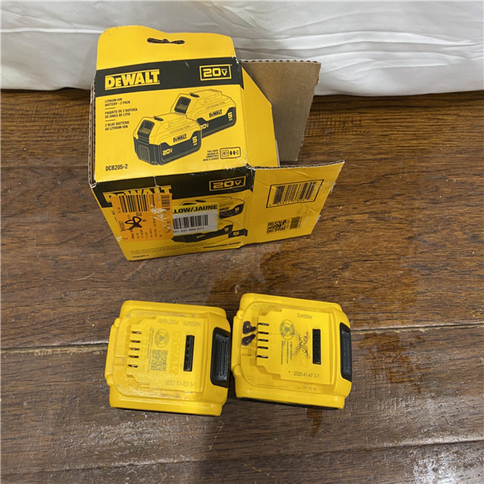 AS-IS DEWALT 20V MAX XR Premium Lithium-Ion 5.0Ah Battery Pack (2 Pack)