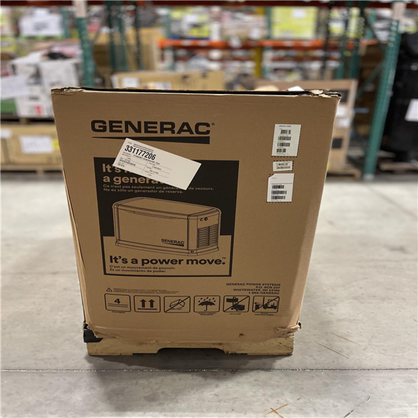 DALLAS LOCATION - Generac 26 000 Watt - Dual Fuel Air- Cooled Whole House Home Standby Generator