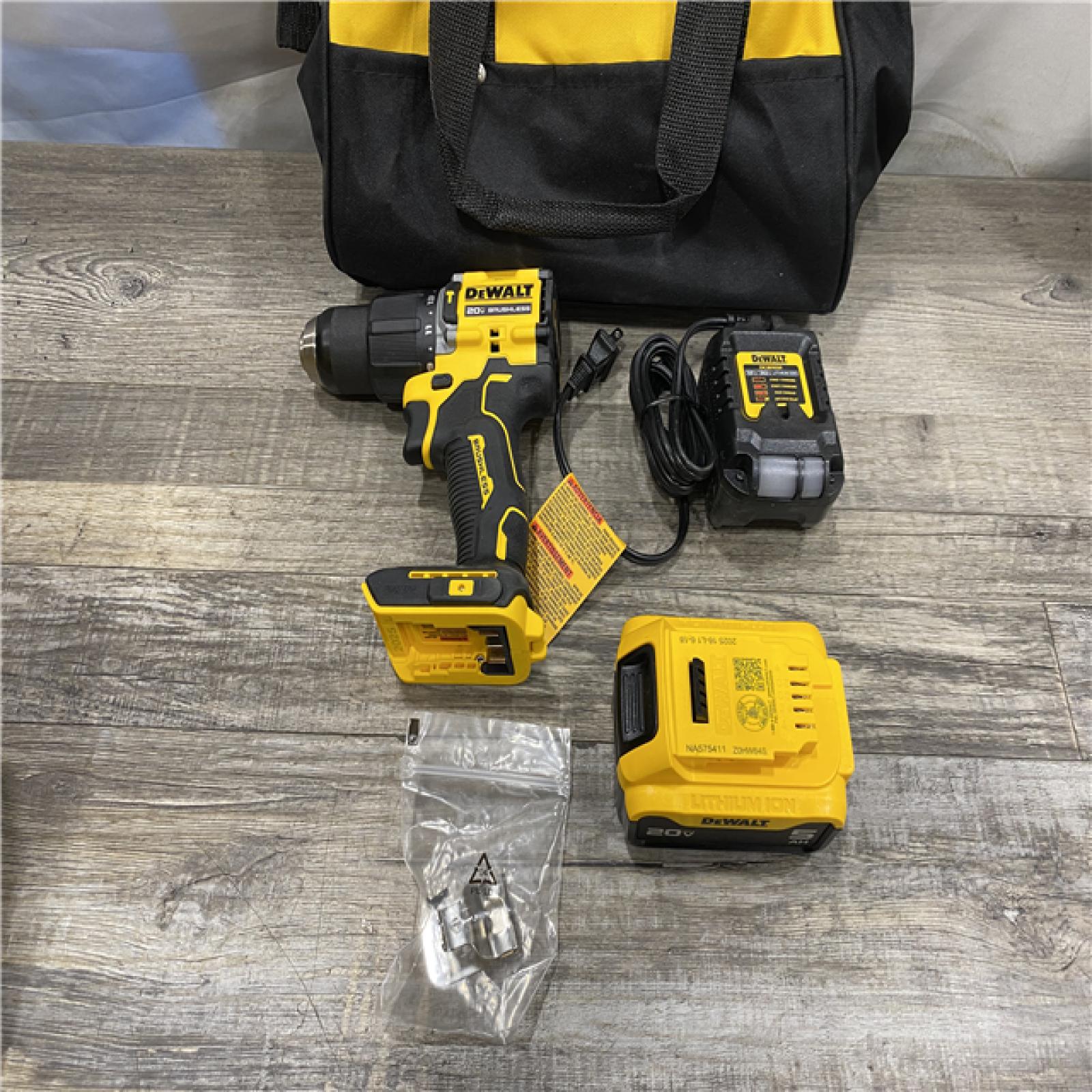 AS-IS DEWALT ATOMIC 20V Lithium-Ion Cordless 1/2 in. Hammer Drill Kit