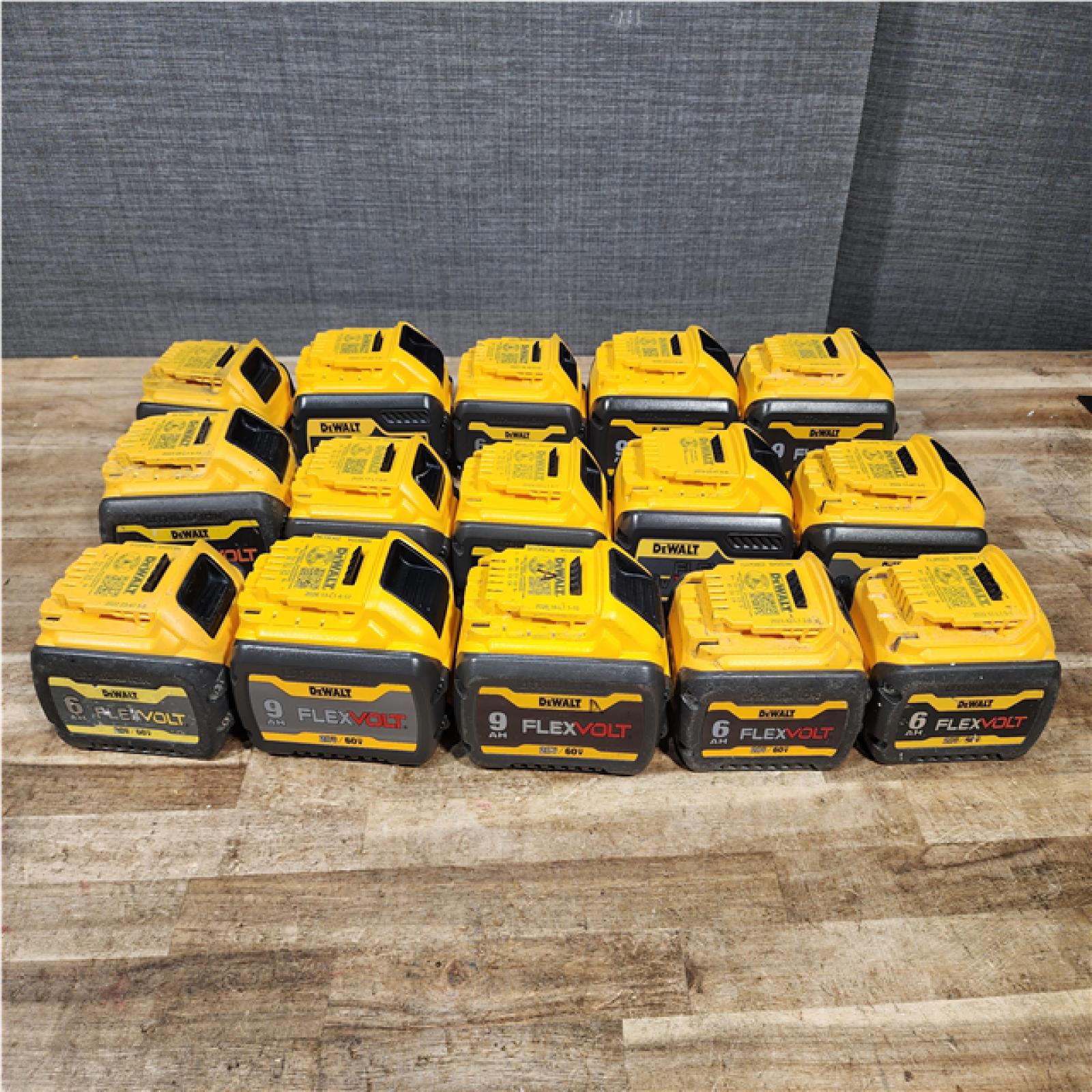 Houston Location AS-IS DeWalt FLEX VOLT Batteries QTY/15