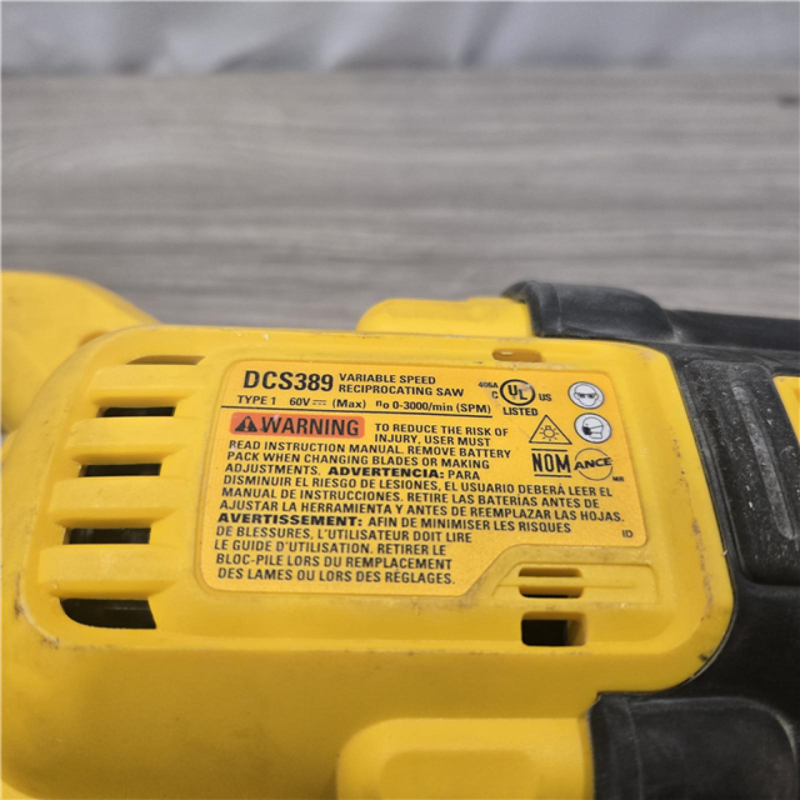 AS-IS DeWalt FLEXVOLT 60V MAX Cordless Reciprocating Saw (Tool-Only)