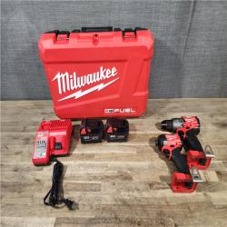 HOUSTON LOCATION - AS-IS (APPEARS LIKE NEW) Milwaukee FUEL 18V Lithium-Ion Brushless Cordless Hammer Drill and Impact Driver Combo Kit