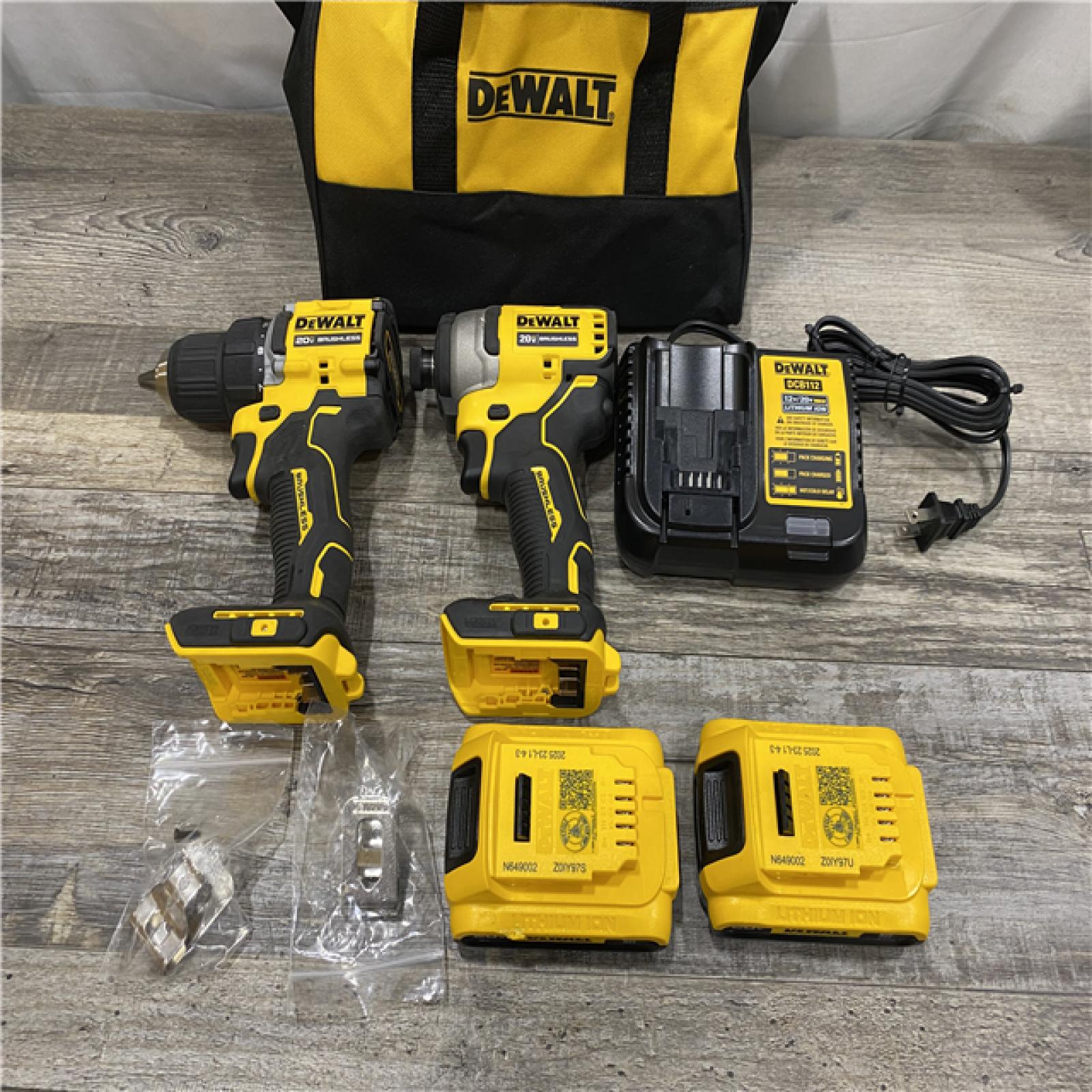 AS-IS DEWALT ATOMIC 20-Volt MAX Lithium-Ion Cordless (2-Tool) Combo Kit