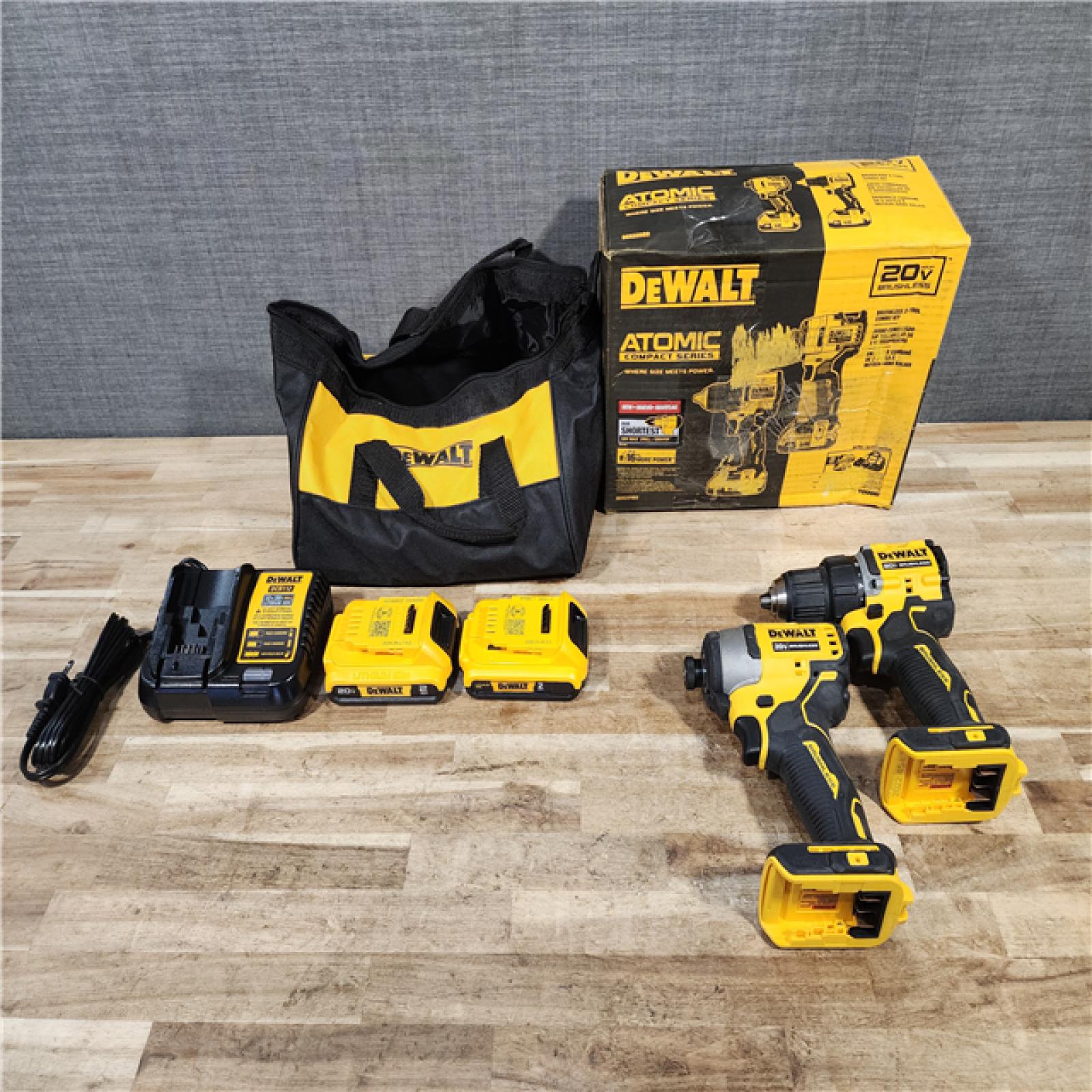 HOUSTON LOCATION - AS-IS DEWALT ATOMIC 20-Volt MAX Lithium-Ion Cordless Combo Kit