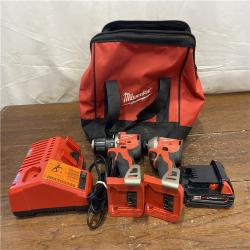 AS-IS Milwaukee M18 Compact Brushless Drill Driver/Impact Driver (2-Tool) Combo Kit