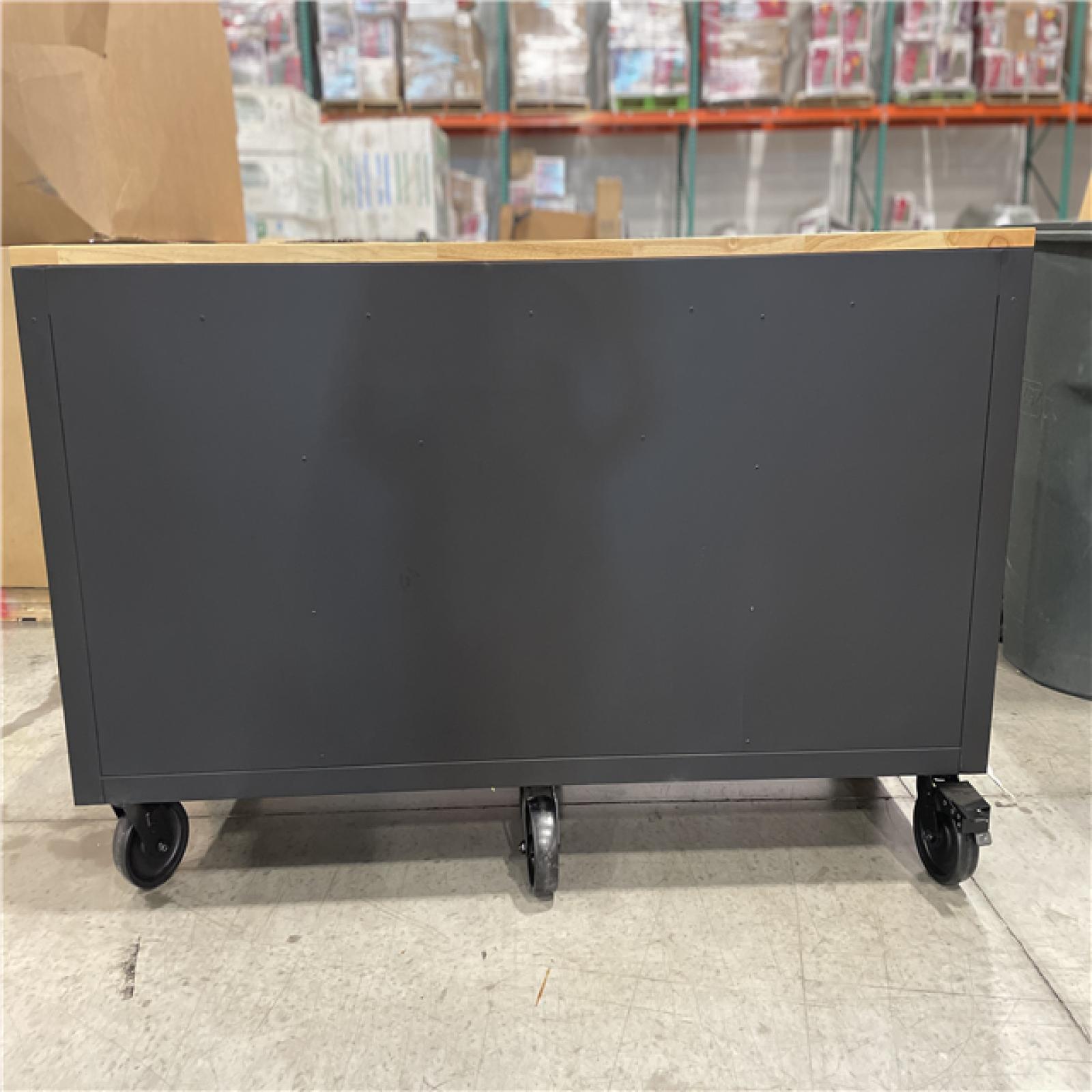 DALLAS LOCATION - HUSKY 72IN 18 DRAWER HEAVY DUTY WORKBENCH MATTE BLACK