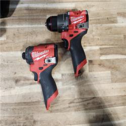 HOUSTON LOCATION - AS-IS Milwaukee FUEL 12-Volt Lithium-Ion Brushless Cordless Hammer Drill and Impact Driver Combo Kit