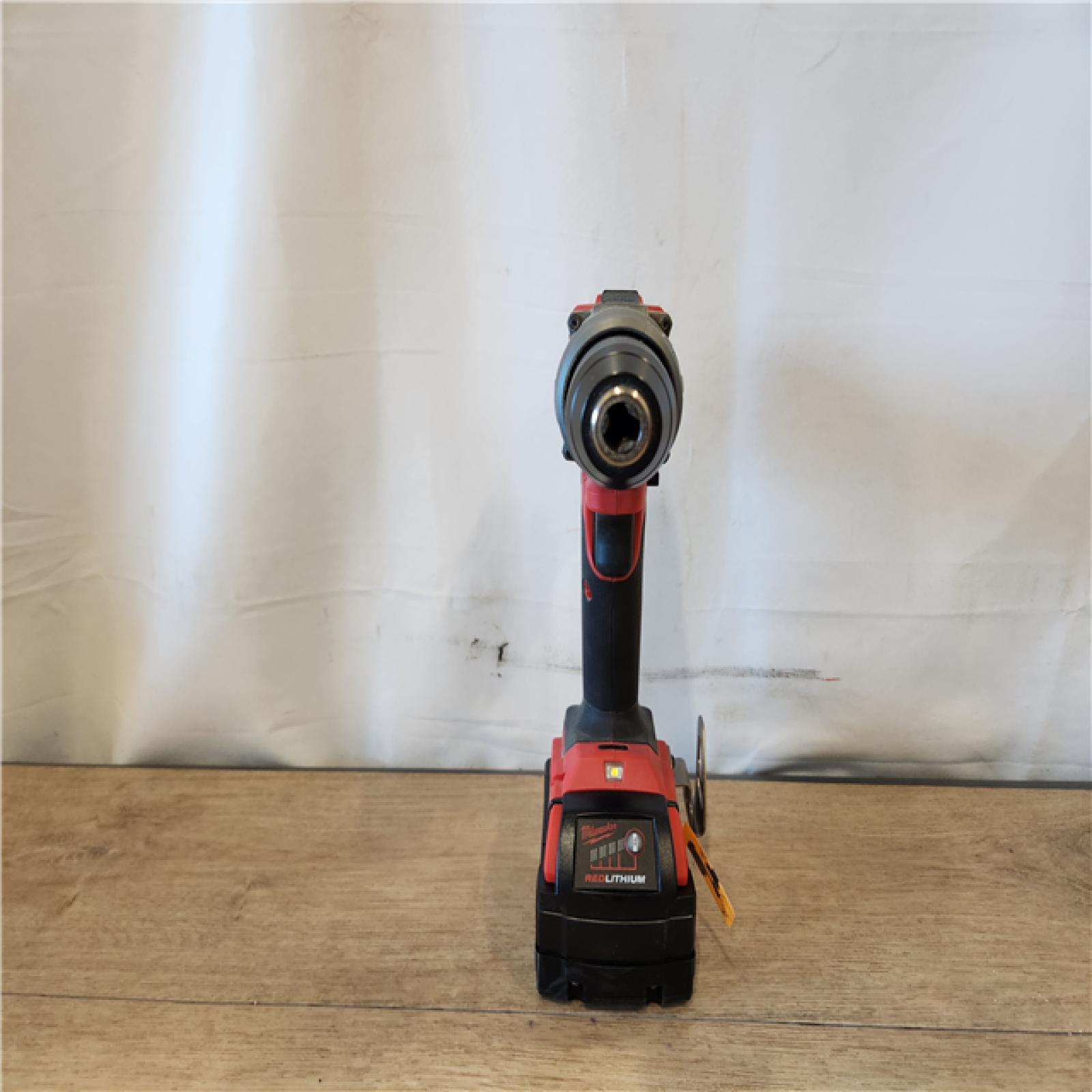 AS-IS- Milwaukee Hammer Drill Driver Kit with Batteries  Charger & Tool Case  Red