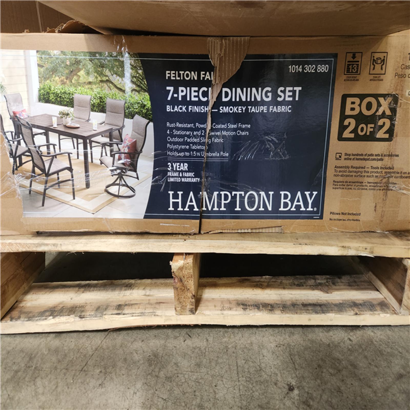 Phoenix LIKE NEW Hampton Bay Felton Falls 7-Piece Padded Sling Outdoor Dining Set