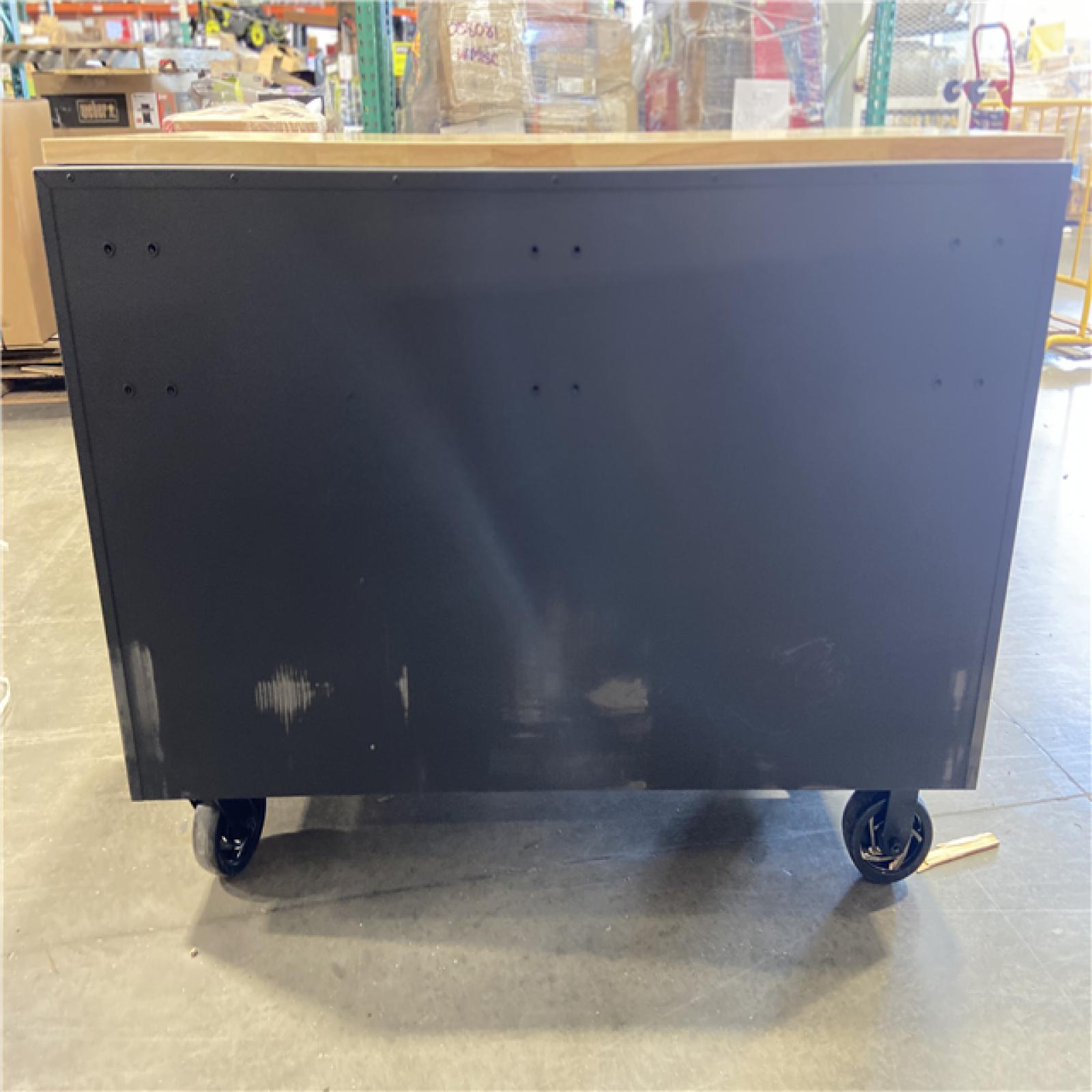 DALLAS LOCATION - Husky 56 in. W x 27.6 in. D 10-Drawer Matte Black Heavy-Duty Mobile Workbench