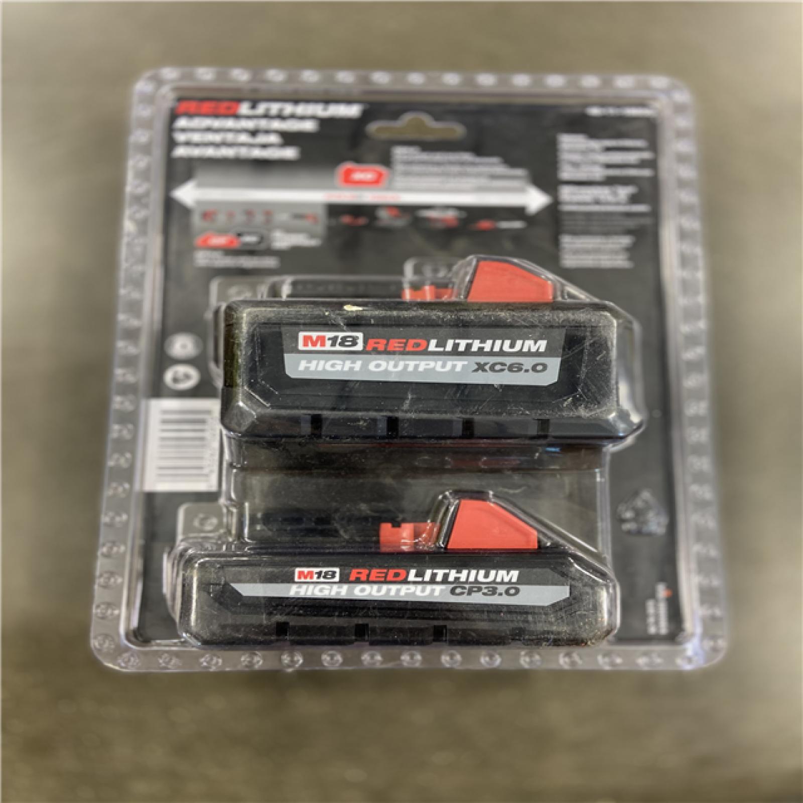 DALLAS LOCATION - Milwaukee Tool M18 High Output 2Pk 6.0AH 3.0AH