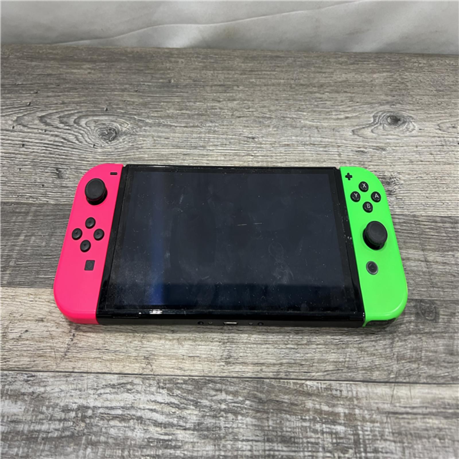 AS-IS Nintendo Switch W\Joy-Con Neon Pink/Neon Green