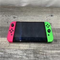 AS-IS Nintendo Switch W\Joy-Con Neon Pink/Neon Green