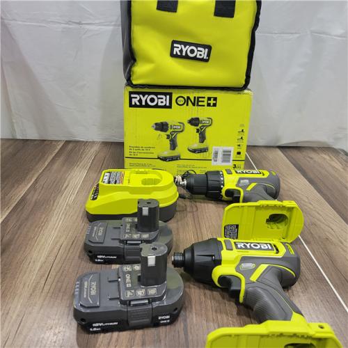 GOOD RYOBI ONE+ 18V Cordless 2-Tool Combo Kit with Drill/Driver, Impact Driver, (2) 1.5 Ah Batteries, and Charger