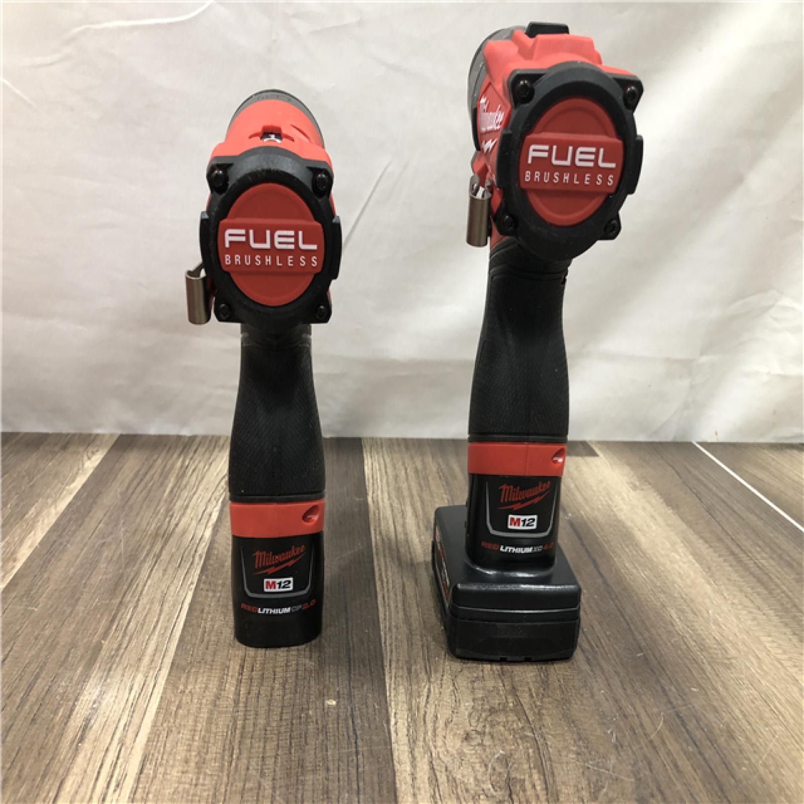 AS-IS Milwaukee  FUEL 12-Volt Lithium-Ion Brushless Cordless Hammer Drill and Impact Driver Combo Kit