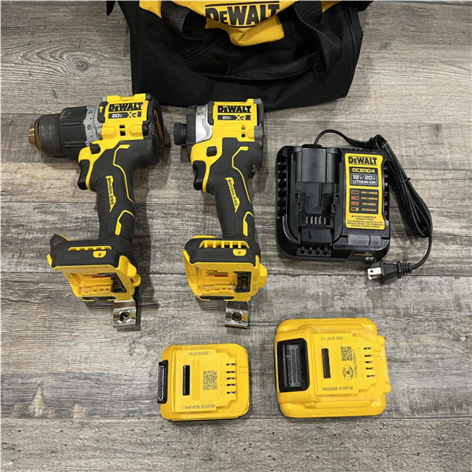 AS-IS DEWALT 20V XR Lithium-Ion Cordless 2-Tool Combo Kit