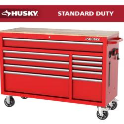 DALLAS LOCATION- Husky Modular Tool Storage 52 in. W x 20 in. D Standard Duty Red Mobile Workbench Cabinet