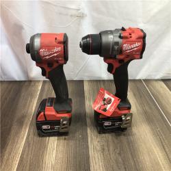 AS-IS Milwaukee FUEL 18V Lithium-Ion Brushless Cordless Hammer Drill and Impact Driver Combo Kit